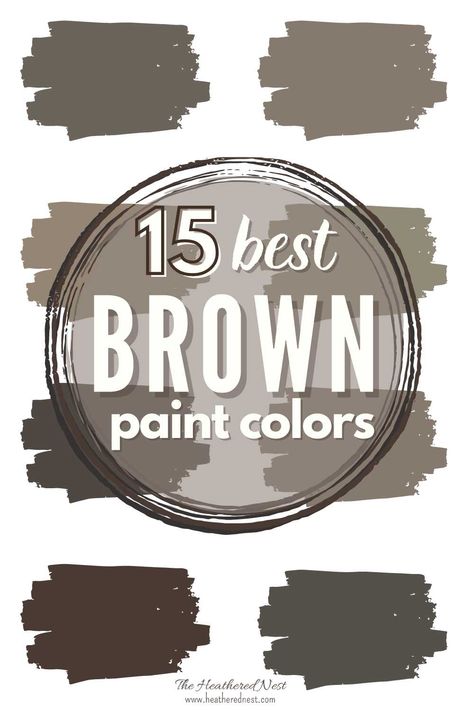 15 BEST Brown Paint Colors For Rich, Velvety Warmth Dark Brown Exterior House Colors, Mocha Paint Colors, Best Brown Paint Colors, Gray Owl Benjamin Moore, Brown Exterior House Colors, Benjamin Moore Brown, Brown Grey Paint Color, Shades Of Brown Paint, Benjamin Moore Gray Owl