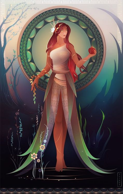 Persephone, Goddess of spring, the wife of Hades and the queen of the Underworld Hades Und Persephone, Persephone Greek Mythology, Persephone Art, Greek Goddess Art, Persephone Goddess, Greek Pantheon, Greek Mythology Gods, Greek Gods And Goddesses, Greek And Roman Mythology