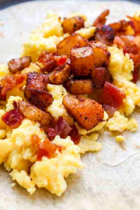 Potato Egg And Cheese Tacos, Breakfast Tacos Potato And Egg, Bacon And Egg Breakfast Tacos, Breakfast Potato Tacos, Potato And Egg Breakfast Taco, Bacon Breakfast Tacos, Potato And Egg Tacos, Potato With Egg Recipes, Texas Breakfast Tacos