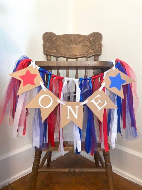 Fourth of July First Birthday Decorations Little Firecracker | Etsy Fourth Of July First Birthday, 1st Birthday Backdrop, Twin First Birthday, First Birthday Themes, First Birthday Decorations, July Birthday, Cake Smash Photos, Birthday Themes, High Chair Banner