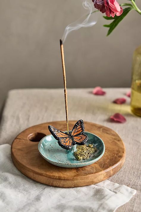 Candles + Candle Holders | Terrain Diy Incense Holder Easy, Inscent Holder, Cute Incense Holder, Diy Incense Holder, Clay Candle, Diy Art Projects, Diy Holder, Pottery Crafts, Mexican Pottery