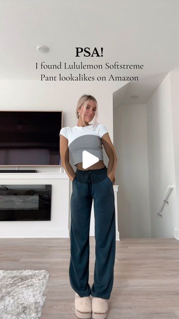 Heidi and Tara Snipes on Instagram: "Lululemon lookalike❗️👏🏼Comment link and I’ll send the direct link to your inbox🫶🏼 These Amazon sweatpants are identical to Lululemon’s Softstreme High-Rise Pant which retail at $128. I’ve always been a huge fan of the Lululemon Softstreme collection because the material is unbelievably comfortable!!😍 these sweatpants have the exact same detail, and are made of the same material👏🏼 I could not recommend these enough :) my favorite sweatpants I own 🙌🏽

Lululemon, Lululemon addict, Lululemon activewear, Lululemon Amazon, Amazon, sweatpants, Amazon activewear, Amazon athleisure, gym girl, gym fashion, fitness, Amazon gym fashion, Lululemon Softstreme, Lululemon Softstreme collection, Lululemon Softstreme material, Lululemon sweatpants, Amazon lounge Sweatpants Amazon, Amazon Sweatpants, Lululemon Amazon, Amazon Athleisure, Amazon Activewear, Lululemon Softstreme, Lululemon Sweatpants, Activewear Lululemon, Lululemon Activewear