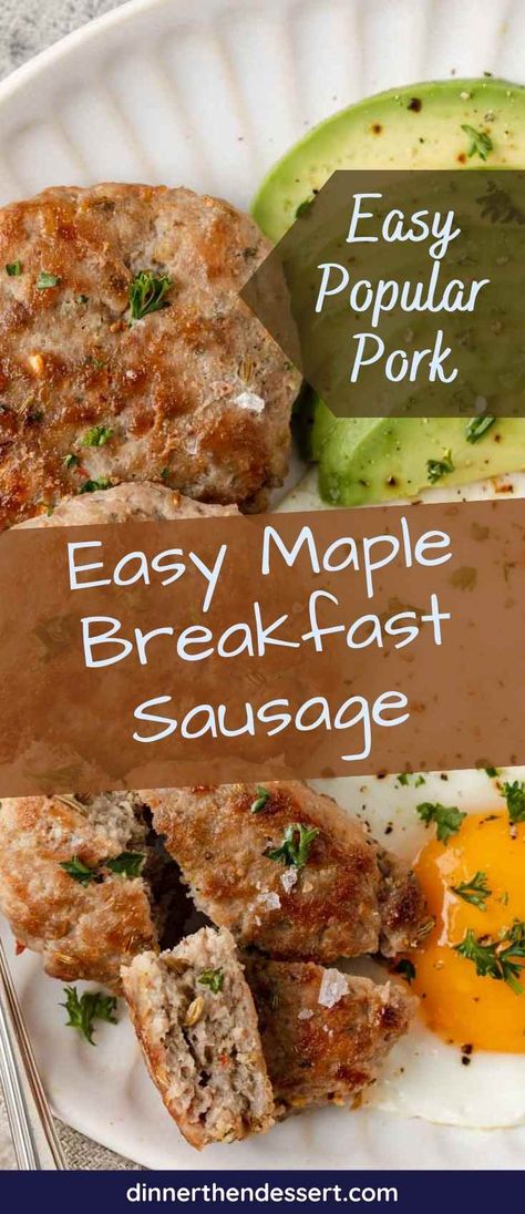 Maple Breakfast Sausage Recipes, Maple Breakfast Sausage, Maple Breakfast, Breakfast Sausage Recipe, Homemade Breakfast Sausage, Breakfast Sausage Recipes, Sausage Recipe, Sausage Patty, Breakfast Sausage