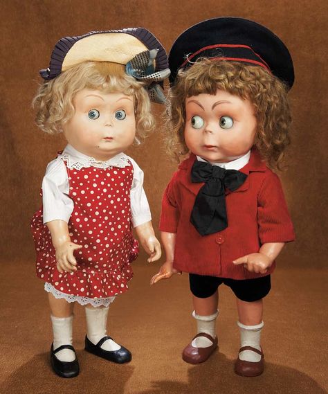 Composition Doll  (Germany) — 23" Pair Googlies with Mechanical Flirty Eyes, c.1915 (833x1000) Arm Painting, Beckham Jr, Zodiac Memes, Reaction Meme, Old Dolls, Boy Doll, Porcelain Dolls, Best Funny Pictures, Vintage Dolls