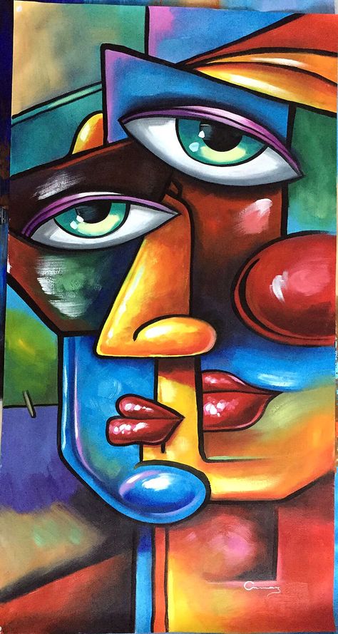 Large Size Oil Painting 100% Handmade Hand Painted Wall Art On Canvas Human Face Abstract Portrait Picasso Style Home Decoration Decor Rolled Canvas No Frame Unstretched 2023 - Rs.4003 Human Painting, Face Abstract, Pablo Picasso Paintings, Painted Wall Art, Abstract Portrait Painting, Abstract Wall Painting, Wall Art On Canvas, Picasso Style, Cubism Art