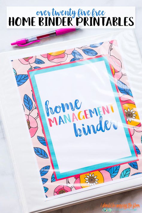 Over 25 Free Home Binder Printables to create the perfect home management system. Detailed instructions and lots of design choices. Home Binder Printables, Life Binder Printables, Homemaking Binder, Binder Printables Free, Family Emergency Binder, Home Organization Binders, Free Printables Organization, Emergency Binder, Family Binder