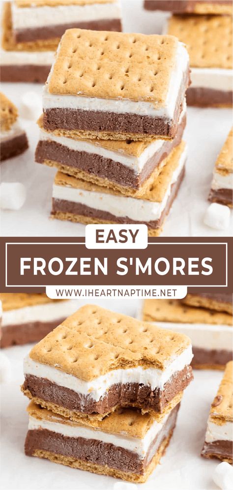 Cream Cheese And Marshmallow Fluff, Frozen Smores, Frozen Dessert Recipe, S'mores, Marshmallow Fluff, Lost 100 Pounds, Whipped Topping, Chocolate Pudding, Trail Mix