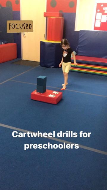 Gymnastics Practice, Cartwheel Drills, Preschool Gymnastics Games, Toddler Gymnastics Activities, Gymnastics Lesson Plans, Gymnastics Drills, Beginner Tumbling Stations, Gymnastics Classes For Kids, Preschool Gymnastics Stations