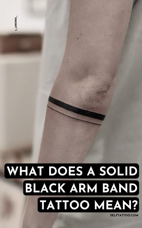 What Does A Solid Black Arm Band Tattoo Mean? | Arm Band Tattoos For Men Double Arm Band Tattoo, Male Arm Band Tattoo, Black Arm Band Tattoo For Women, Black Band Arm Tattoo, Arm Band Tattoo For Women Unique, Tattoo Ideas Arm Band, Solid Arm Band Tattoo, Simple Arm Band Tattoo For Women, Men’s Tattoo Arm Band