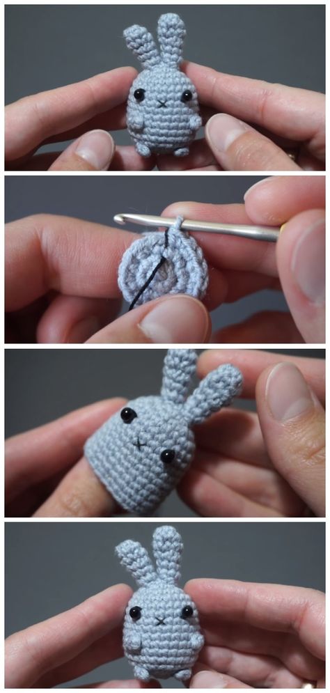 Crochet Easy Rabbit Amigurumi - ilove-crochet Crochet Cute Amigurumi Easy, Crocheted Rabbit, Crochet Easy Toys, Easy Crochet Rabbit Free Pattern, Easy Arugumi Crochet, Crochet Cute Amigurumi Free Patterns, Easy Crochet Projects Amigurumi, Easy Amigurumi Crochet, Free Rabbit Crochet Pattern