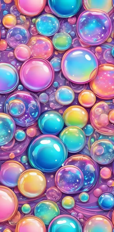 Sparkly Wallpaper Iphone, Pretty Wallpapers Backgrounds Aesthetic, Misc Wallpapers, Bubble Wallpapers, Sublimation Cups, Neon Colour Palette, Sparkles Background, Rainbow Bubbles, Fu Dog