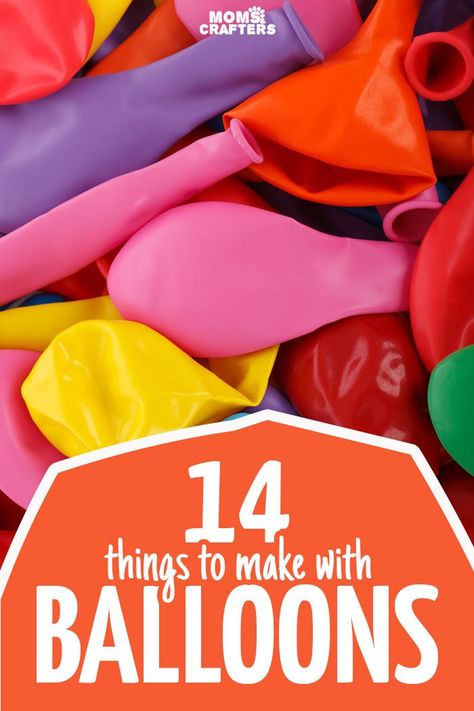 14 awesome things to make with balloons - you'll love these easy balloon crafts are for all skill and age levels! You'll find crafts for kids, teens, and adults with easy ideas to repurpose balloons you have left over from a birthday party. Ballon Crafts, Hot Air Balloon Craft, Recycle Crafts Diy, Arts And Crafts For Teens, Diy Blanket Ladder, Crafts For Teens To Make, Balloon Crafts, Popsicle Stick Crafts, Art Activity