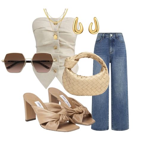 Effortless Elegance in Neutrals with a Touch of Golden #ootd #ootdfashion #virtualstylist #virtualstyling #fashionlover #everydayoutfit #fashioninspo #fashioninspiration #cider #bootegavenetta #prada #jimmychoo Summer Clothes Classy, Casual Elegance Outfits, Color Families, Neutral Outfit Ideas, Casual Elegant Style, Casual Ootd, Kardashian Outfit, Outfit Inspo Casual, Virtual Fashion