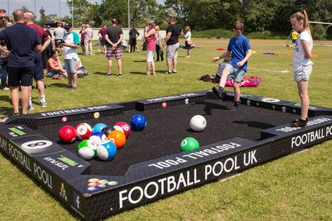 Cafe Activities, Outdoor Sports Party Games, Outdoor Event Activities, Sports Day At Work, Indoor Football, Entertainment Business Ideas, Backyard Sports Ideas, Event Games Ideas, Outdoor Game Ideas