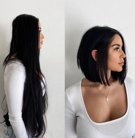 Collarbone Lob, One Length Haircuts, Lob Hairstyles, Asymmetrical Haircut, Textured Haircut, Lob Haircut, Round Face Haircuts, Trendy Haircuts, Penteado Cabelo Curto