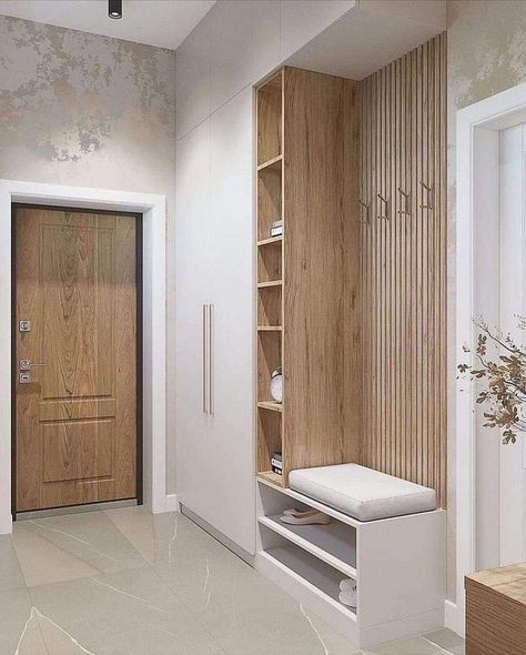 Design Ložnic, Apartment Entrance, Bench Mudroom, Interior Design Per La Casa, Home Hall Design, Mudroom Design, Hallway Design, Foyer Design, Bench Decor