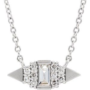 Diamond Geometric Necklace | Click through for product details OR to locate a jeweler near you! Delicate Diamond Necklace, List Inspiration, Diamond Necklaces, Hot Jewelry, Heart Pendant Diamond, Sell Gold, Geometric Necklace, Silver Prices, Emerald Cut Diamonds