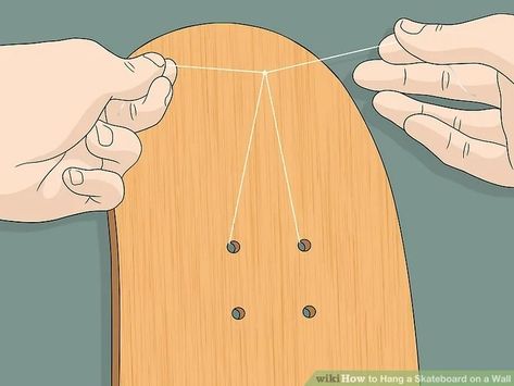 3 Ways to Hang a Skateboard on a Wall - wikiHow Hang Skateboard On Wall, How To Hang A Skateboard On The Wall, How To Hang Skateboards On Wall, Skateboard Hanging On Wall, Hanging Skateboards On Wall, Skateboards On Wall, Skateboard On Wall Decor, Skateboard Wall Decor, Skateboard Wall Mount