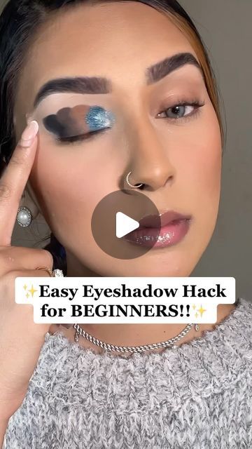 Rashna Kutwaroo on Instagram: "Have you guys tried this eyeshadow placement hack? Also, how pretty is this blue eyemakeup😍🦋💙
.
.
@trueluscious - Angel Eyes Eye Primer 
@sigmabeauty - Beachy Eyeshadow Palette
.
.
#blueeyemakeup #blueeyeshadow #blueeyeshadowlook #bluemakeup #eyemakeuptutorial #easyeyeshadow #makeupforbeginners #eyeshadowtutorial #makeupideas #summermakeup #eyeshadowhack #makeuphacks #makeuptipsforbeginners #explorepage" Eyeshadow Looks With Blue Dress, Easy Step By Step Eyeshadow, Eyeshadow Looks For Hazel Eyes Step By Step, Eyemakeup For Blue Eyes, Natural Eyeshadow Looks Step By Step, Eye Shadow Looks For Brown Eyes, Easy Blue Eyeshadow Looks, Easy Smoky Eyeshadow Tutorial, Easy Eyeshadow Looks Step By Step