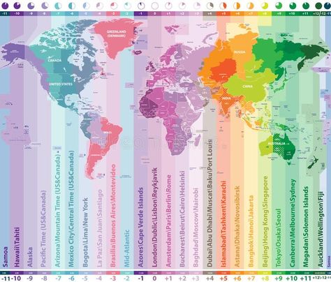 Map Monde, World Map Continents, Time Zone Map, World Time Zones, Bilingual Activities, Country Names, World Geography, Vector Map, Time Zone