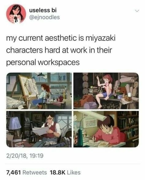 Studio Ghibli Workspace, Study Core Aesthetic Anime, Ghibli Workspace, Ghibli Study Aesthetic, Ghibli Core, Ghibli Characters, Studio Ghilbi, Anime Studio, Personajes Studio Ghibli