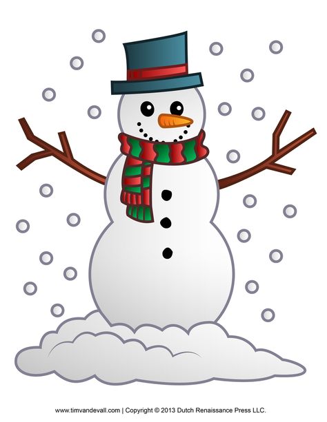 Free snowman clipart, template & printable coloring pages for kids Printable Snowman, Snowman Clipart, Free Printable, Birthday, Christmas