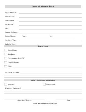 Employees can specify annual leave, vacation, sick days and paid leave in this free, printable leave of absence form. Free to download and print Leave Form Template, Leave Application Form, Hr Documents, Medical Leave Application, Employee Forms, Leave Form, Leave Template, Invoice Format In Excel, School Admission Form