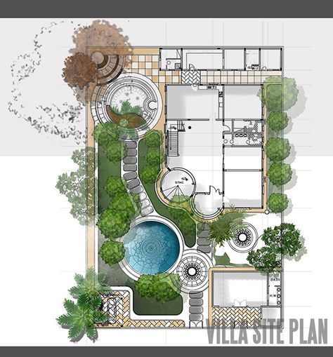 siteplan and landscape design for private villa in Qatar Site Plan Design, Landscape Architecture Plan, Landscape Design Drawings, Landscape Architecture Drawing, Landscape Sketch, Garden Design Plans, Landscape Design Plans, Landscape Plan, Landscape Architecture Design