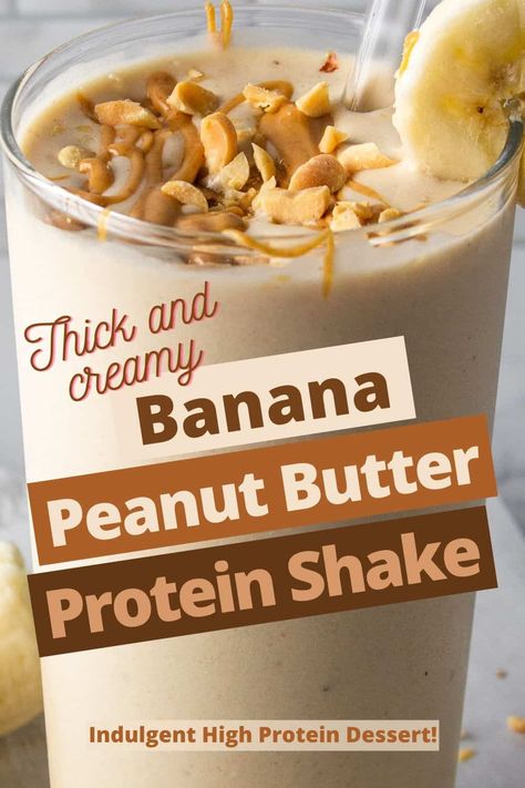 Thick, creamy, and delicious! Learn how to make a peanut butter banana protein shake that is packed with protein and flavor. And find out which protein makes this the BEST! Peanut Butter Banana Protein Shake, Peanut Butter Protein Smoothie, Peanut Butter Banana Protein, Protein Shake Ingredients, Smoothie Without Banana, Peanut Butter Protein Shake, Banana Protein Shake, Peanut Butter Shake, Protein Shake Recipe