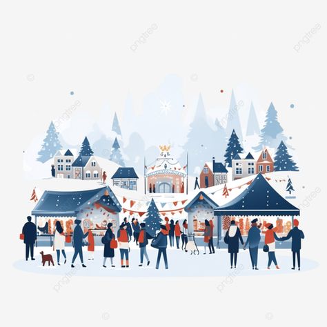 christmas market people winter holiday xmas flat illustration christmas street santa gift christma Christmas Market Illustration, Cartoon Png Transparent, German Market, Christmas Poster Design, Christmas Street, Illustration Christmas, Christmas Flyer, Cartoon Png, Winter Illustration