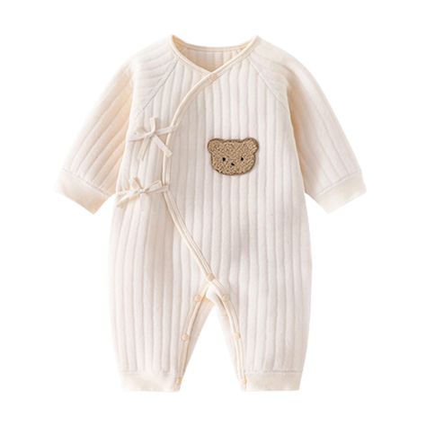 PRICES MAY VARY. ❀ Keep your baby warm with our Solid color Cotton Long Sleeve jumpsuit. The three layer cotton design provides exceptional insulation, ensuring your little onestays snuginany weather. ❀ Our toddler baby bodysuit Feature a convenient one pieces design, eliminating the need for separate tops andbottoms. Made from lightweight materials, it offer a comfortable fit that allows for unrestricted movement. ❀ Designed for both boys and girls, this unisex outfit is perfect for newborns an Teddy Bear Onesie, Jumpsuit Fall, Jumpsuit Casual, Newborn Onesies, Bear Outfits, Wrap Romper, Toddler Romper, Muslin Baby, Baby Jumpsuit