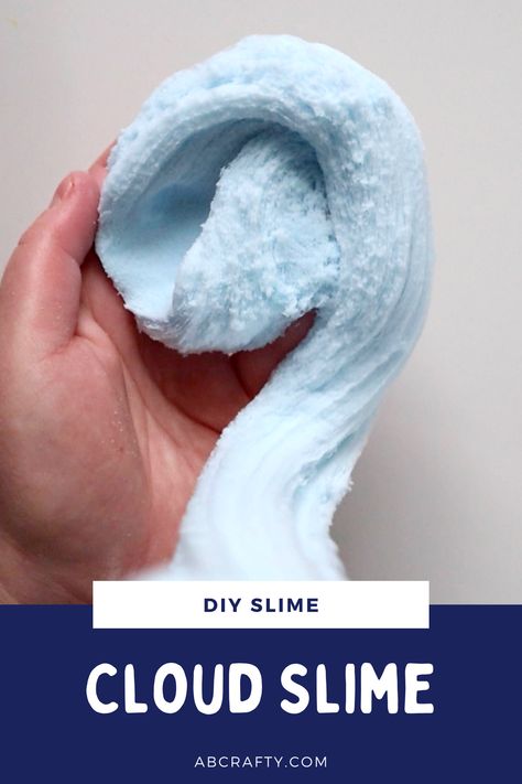 drizzling blue soft slime into a hand so it forms a spiral with the title "diy slime, cloud slime" Slime With Instant Snow, Homemade Cloud Slime, Easy Cloud Slime, Icee Slime Recipe, Diy Cloud Slime Recipe, How To Make Soft Slime, How To Make Cloud Slime Recipe, Slime Recipe Cloud, How To Make Ice Slime