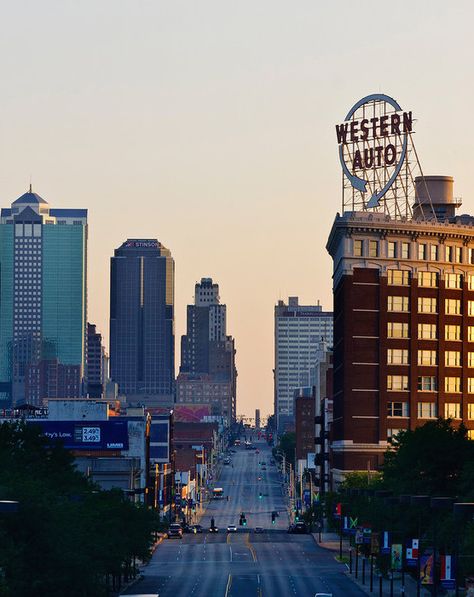 Kansas City Missouri Aesthetic, Kansas City Aesthetic, Kansas City Photography, Western Auto, Kansas City Skyline, Kansas City Art, Painting Gifts, Big Town, Journal Collage