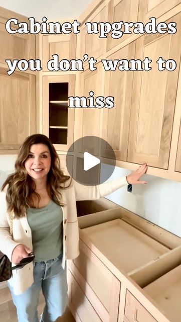 Lancine Aday on Instagram: "Custom cabinets are a must in my kitchen designs. When I work with my favorite carpenter, we can control every tiny detail and create a kitchen my clients are sure to love for many years. In this video, I have pointed out just a few of the things we have done to create a truly customized kitchen. But in reality, there are dozens of details we have careful considered.  #customhomes #customcabinets #kitchendesign #kitchenrenovation #kitcheninspiration #kitchencabinets #designer #ilovemyjob #interiordesign #interiordesigner #renovation #homesweethome #homedesign #remodel" Double Top Cabinet Kitchen, Dream Kitchen Storage Cabinets, Upper Cabinet Ideas For Kitchen, Shallow Kitchen Cabinets Ideas, Tiny Kitchen Cabinet Organization, Kitchen Cabinets Next To Window, High Cabinet Solutions, Unique Cabinet Storage Ideas, Kitchen Cabinet Customization