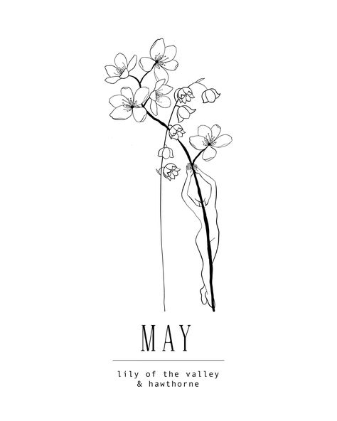 PRINTABLE May Birth Month Flower 8x10 | Minimal Floral Line Art | Daisy and Sweet Pea Flowers | Birthday Art | Simple Botanical Illustration Birth month flower tattoos #zicxa-photos #zicxa #images #background #wallpaper #freepik #shutterstock #VN Month Of May Tattoo, May Month Tattoo Ideas, Birth Flower Tattoos January And April, Month Of May Tattoo Ideas, Hawthorne Flower Tattoo Birth Month, Hawthorne Flower Meaning, Hawthorne And Lily Of The Valley Flower Tattoo, Hawthorne Tattoo Flowers, Hawthorn And Lily Of The Valley Tattoo