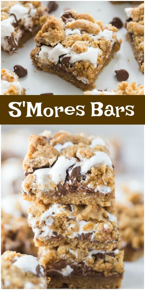 Smores Bar Recipe, Easy Dessert Bars, S Mores Bars, Smores Dessert, Super Easy Desserts, Biscuits Graham, Dessert Bar Recipe, S'mores Bar, Oreo Dessert