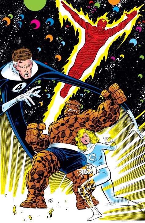 The Fantastic Four by John Buscema #JohnBuscema #FF #FanstasticFour #ReedRichards #MrFantastic #InvisibleWoman #SueRichards #TheThing #BenGrimm #HumanTorch #JohnnyStorm Fantastic Four Marvel, Fantastic Four Comics, The Fantastic Four, Mister Fantastic, John Buscema, Invisible Woman, Comic Book Artwork, Marvel Comic Universe, Marvel Comics Art