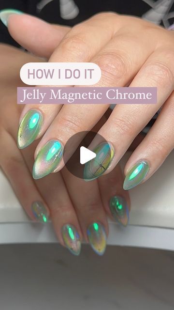 5,165 likes, 49 comments - polishedinportland July 31, 2024: "I luhhooove the look of magnetic gel with chrome. Can you tell? lol It’s an obsession and I’m not even sorry 🤷‍♀️🥰 Anywho, here are all the deets for the products! (Products with codes can be found at the link in my bio) @gellyfit_usa Code PIPDX - NAG05 - NE09 - NE10 @vettsystore Code PIPDX - Silicone applicator - Aurora Chrome @nashlynails - Icegel Powder Top gel @naillabousa - Presto No Wipe Lemme know if you have any que Chrome With Glitter Nails, Chrome Over Cat Eye Nails, Halo Nails Gel, Chrome Magnetic Nails, Duo Nail Ideas, Magnetic Chrome Nails, Magnetized Nails, Cat Eye With Chrome Nails, Cat Eye Nails With Chrome