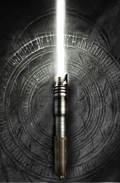 White Lightsaber Jedi, Star Wars White Lightsaber, White Lightsaber Art, White Lightsaber Aesthetic, Star Wars Jedi Aesthetic, Star Wars Lightsaber Wallpaper, Ataraxia Tattoo, Lightsaber Aesthetic, Star Wars Saber