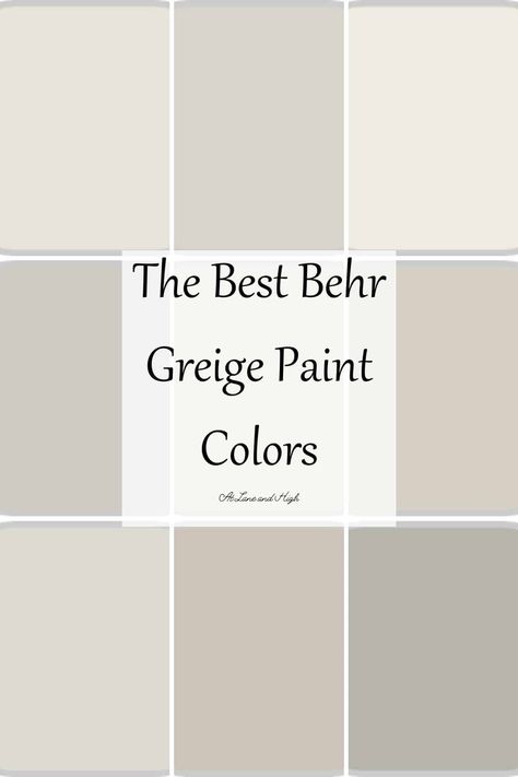 Trending Behr Paint Colors 2023, Trendy Kitchen Paint Colors, Behr Paint Colors Kitchen, Griege Paint Colors, Behr Neutral Paint Colors, Best Greige Paint Colors, Best Greige Paint, Neutral Bedroom Paint, Best Greige