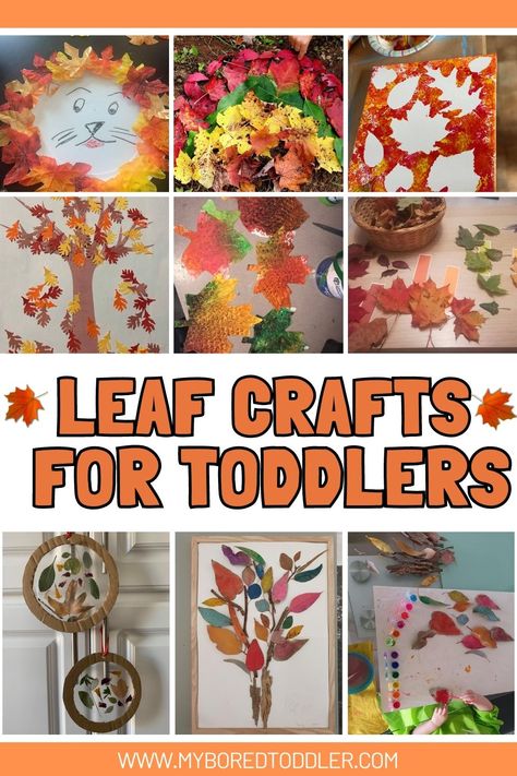 Fall Leaves Preschool, Leaf Crafts Kids, Fall Leaves Activities, Leaf Craft Activities, Fall Activities For Toddlers, Craft Activities For Toddlers, Fall Crafts For Toddlers, Toddler Projects, Autumn Leaves Craft