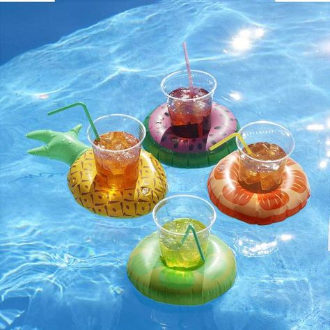 Celebrate Summer Together Drink Floatie 4-pack #Pool #PoolParty #Ad #Summer Drink Floaties, Pool Party Drinks, Summer Patio Decor, Floats Drinks, Hens Party Themes, Pool Drinks, Pool Floaties, Summer Giveaway, Summer Patio