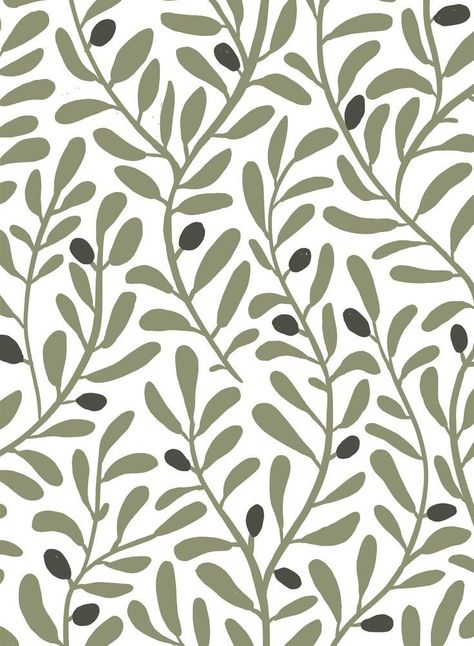 Olive Tree Wall Mural, Olive Pattern Design, Modern Mediterranean Wallpaper, Olive Tree Mural, Olive Tree Pattern, Olive Branch Pattern, Olive Tree Wallpaper, Green Pattern Wallpaper, Interior Wall Paper