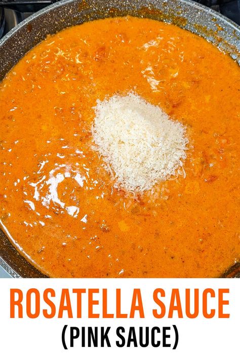 Turn your ordinary pasta into a gourmet delight with Rosatella Sauce. Its smooth and velvety texture, paired with a savory tang, will leave your taste buds craving for more. Ideal for any season or celebration. Pink Sauce Spaghetti, Homemade Rose Sauce, Italian Pink Sauce, Parma Rosa Sauce Recipes, Blush Sauce Pasta, Rosa Sauce Recipe, Pink Sauce For Pasta, Pink Pasta Sauce Recipes, Rosa Pasta Sauce