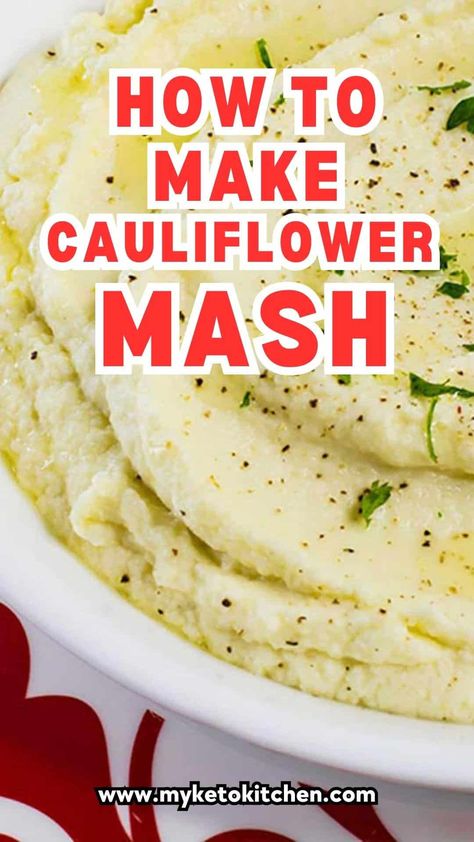 Cauliflower Mash - Keto Friendly Potato Alternative, Vegan Mashed Cauliflower, Keto Rules, Cauliflower Keto, Keto Mashed Cauliflower, Cauliflower Mashed, Recipes Cauliflower, Mashed Cauliflower Recipe, Parmesan Cauliflower