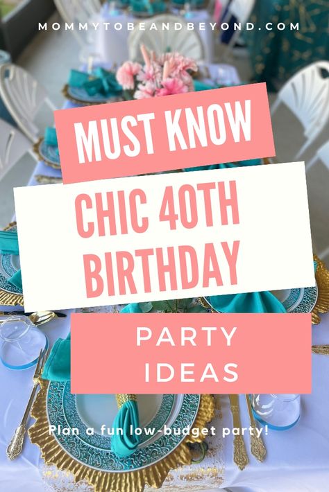 Are you planning a birthday party for a female spouse or friend? Here are some ideas you can implement in your party that are easy to do and budget-friendly. 40th Birthday Brunch Decor, Female 40th Birthday, Womans 40th Birthday Ideas Party Themes, 40th Female Birthday Ideas, Party Ideas For 40th Birthday Women, Birthday Party 40th Women, Female 40th Birthday Party Ideas, 40th Theme Party Ideas Women, 40tj Birthday Party Ideas For Women