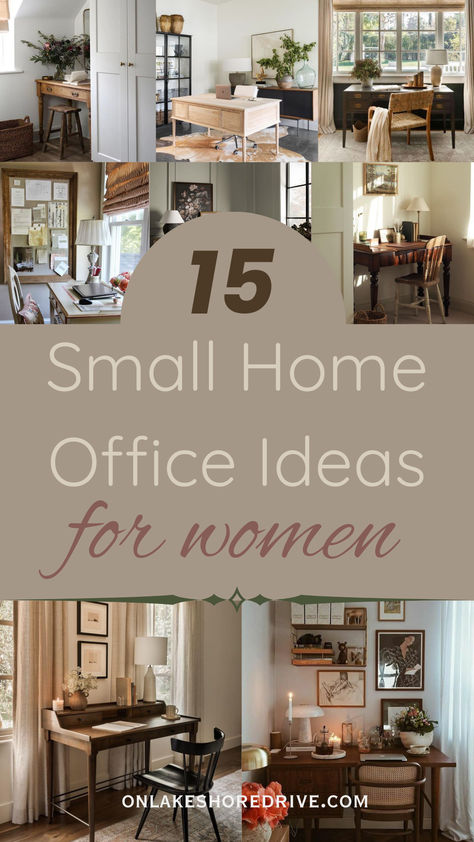 small home offie spaces Craftsman Office Decor, Home Office Entryway, Easy Home Office Ideas, Cottage Home Office Ideas, Small Home Office Space Ideas, Small Farmhouse Office, Office Small Space Ideas, Cottage Office Ideas, Female Office Ideas