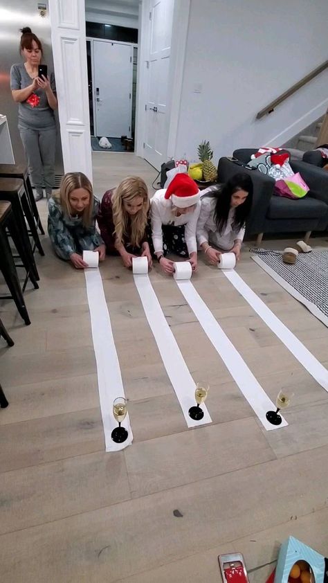 Fun Team Building Activity For Coworkers Funny Christmas Games, Fun Team Building Activities, Team Building Activity, Xmas Games, Eve Game, Fun Christmas Party Games, Fun Christmas Games, Minute To Win It Games, Family Party Games