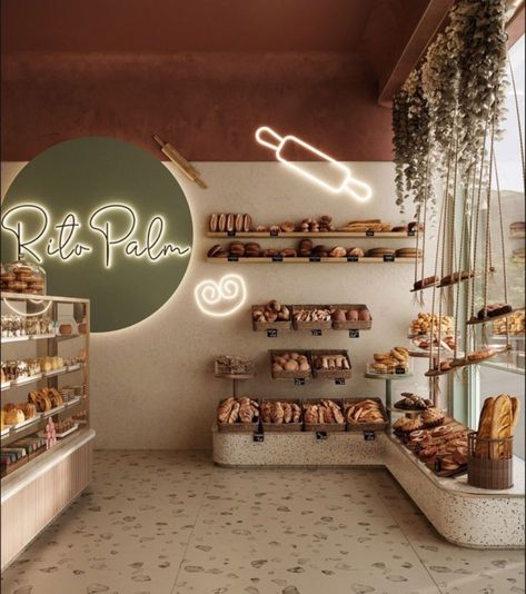 Classic Bakery Interior, Bakery Store Front Design, Cool Bar Design, Bakery Display Design, Cafe And Bakery Design, Mini Bakery Shop Design Interior, Small Bakery Interior Design Ideas, Bakery Wall Design, Bake Shop Interior