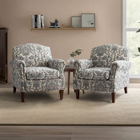 Matching Chairs Living Room, Floral Armchair, Floral Upholstery, Living Room Furniture Chairs, Arm Chairs Living Room, Armchair Design, Accent Chairs For Living Room, Living Room Seating, Shop Chair